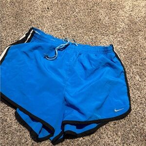 Nike Women's Athletic Shorts - Blue and Black